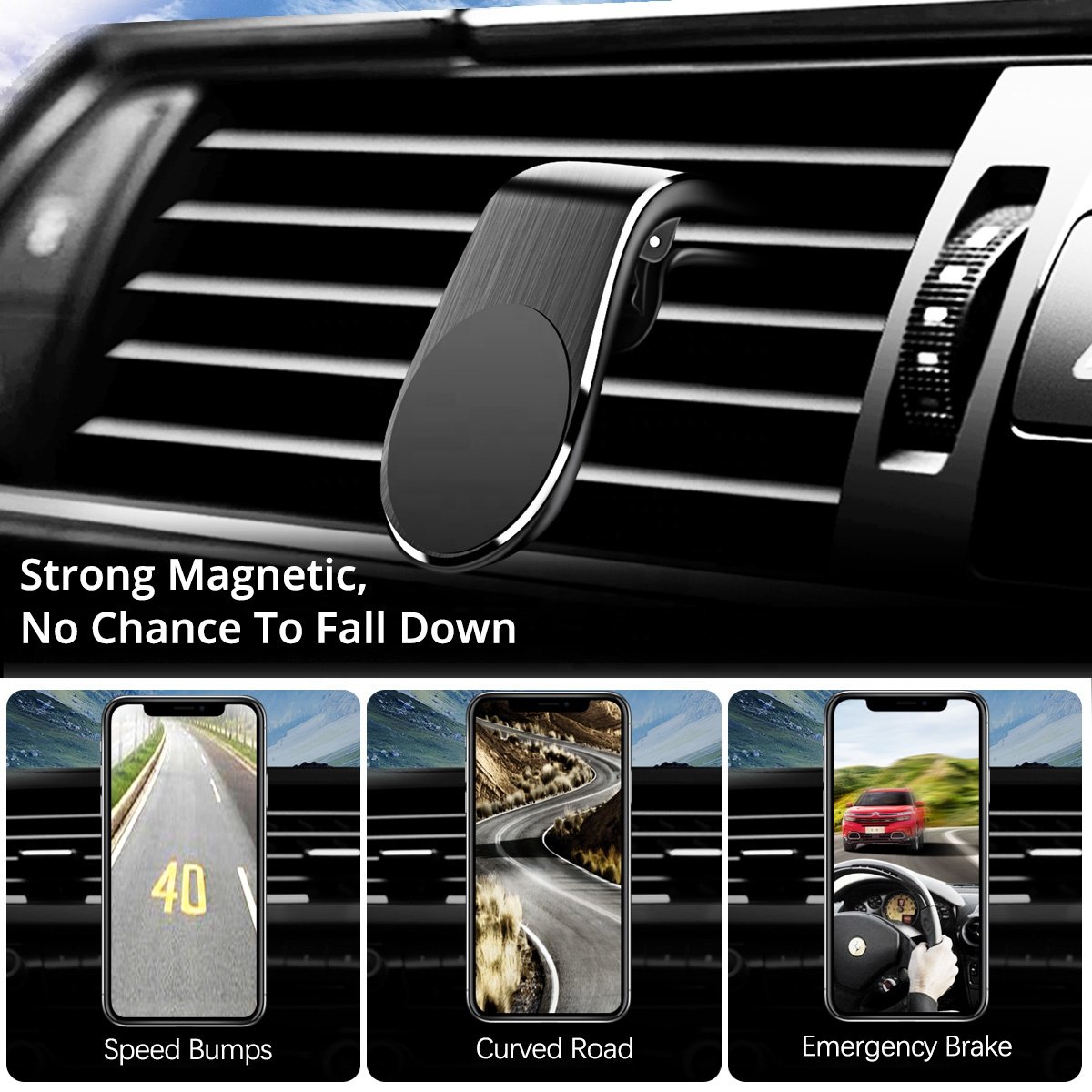 Wholesale Small Size Cute Magnetic Car Bracket Metal Stand Holder For Mobile Phone