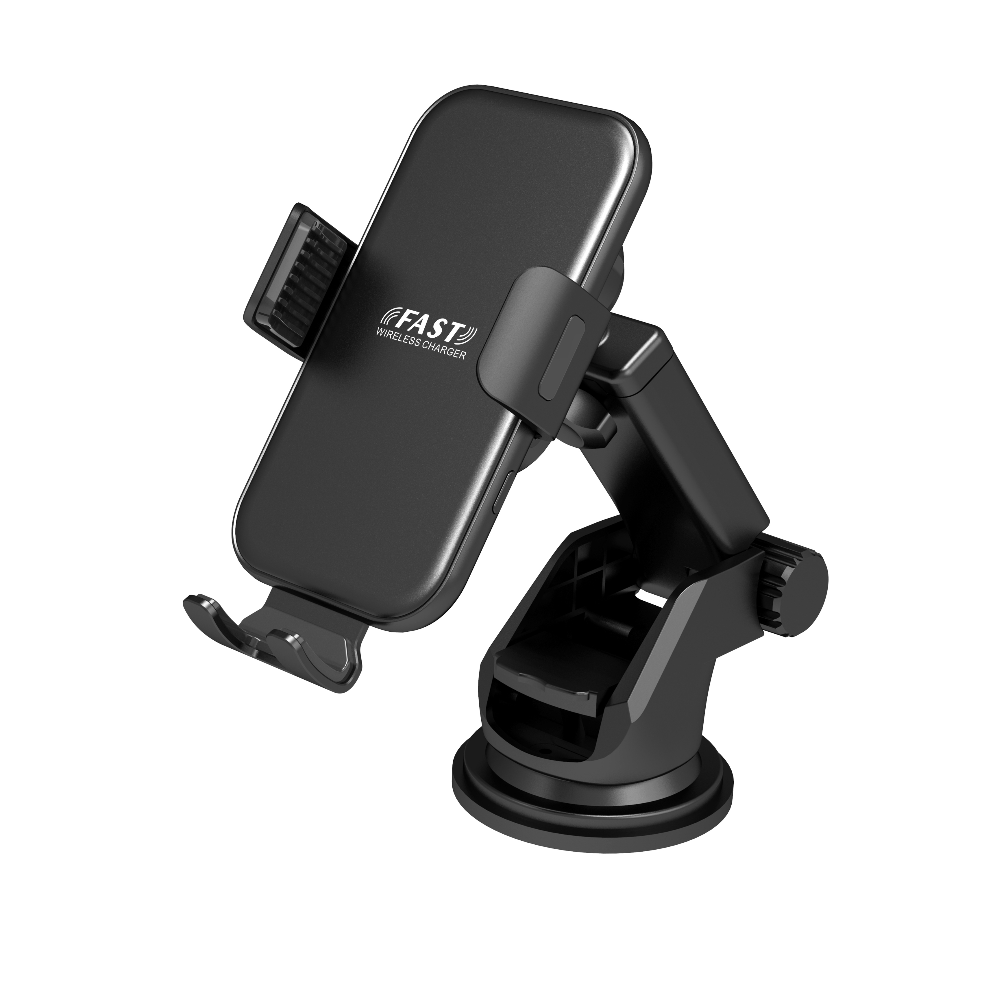 15W Car Phone Holder Dashboard Mount Smart Sensor Automatic Lock Qi Wireless Car Charger Car Holder Wireless Charger