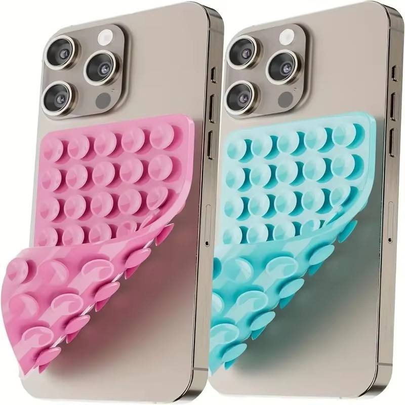 Mobile phone suction cup square 24 small silica gel charging treasure anti-skid seamless strong universal car suction cup