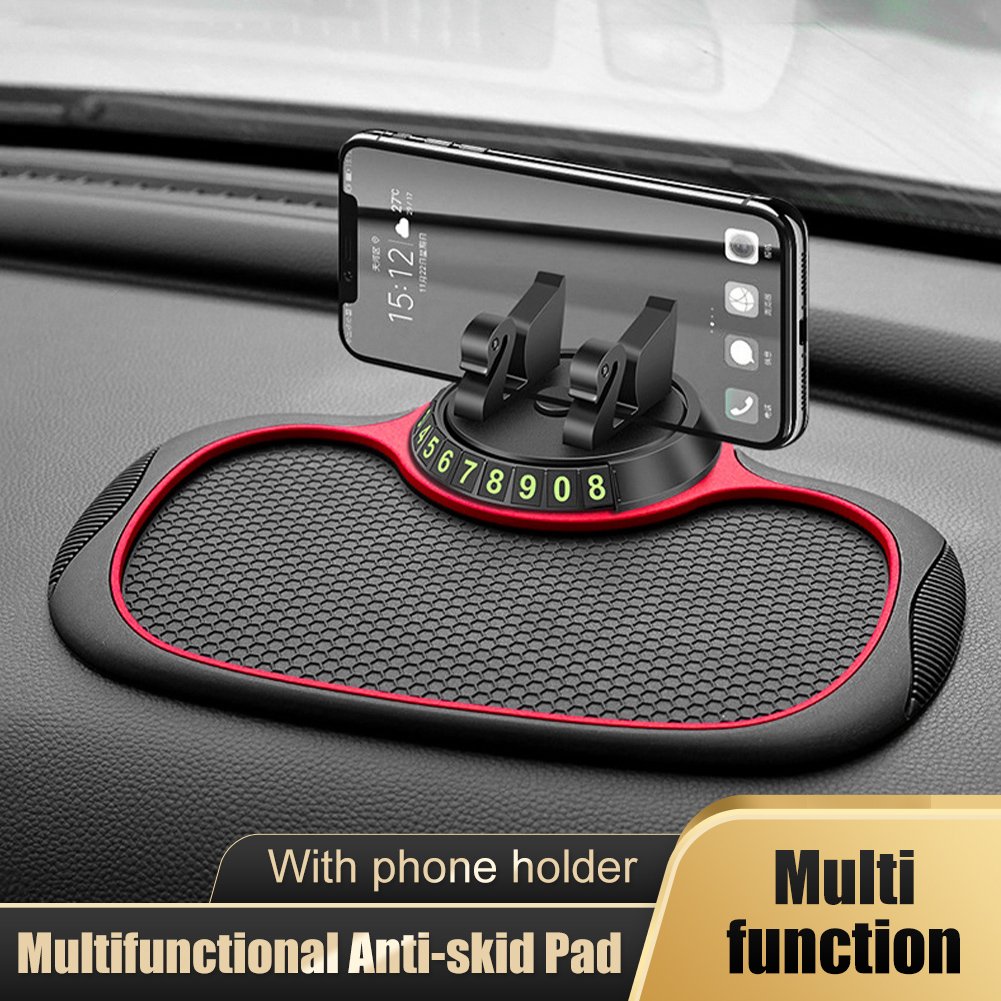 Non Slip Sticky Anti Slide Dash Phone Mount Parking Number Card Car Pad Mat Gadget Silicone Car Anti-Slip Mat Auto Phone Holder