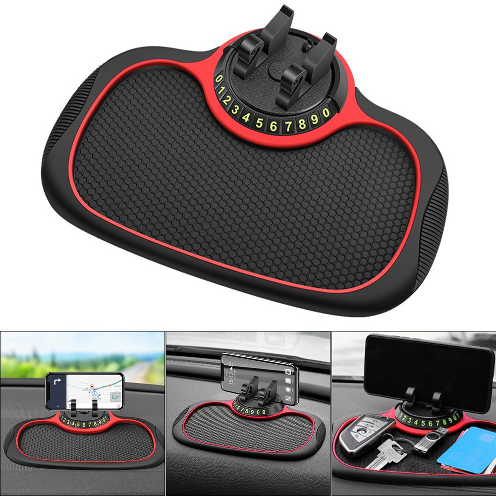 Non Slip Sticky Anti Slide Dash Phone Mount Parking Number Card Car Pad Mat Gadget Silicone Car Anti-Slip Mat Auto Phone Holder