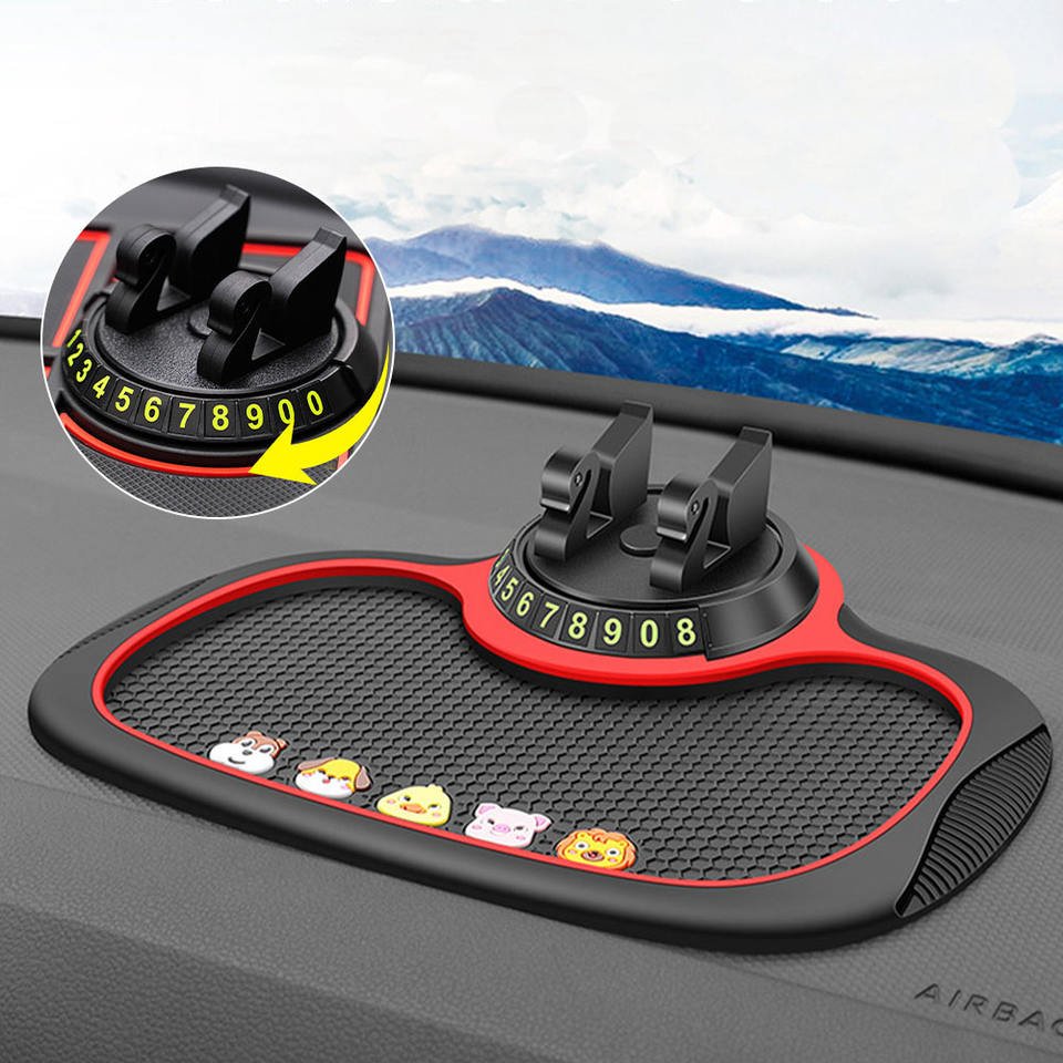 Non Slip Sticky Anti Slide Dash Phone Mount Parking Number Card Car Pad Mat Gadget Silicone Car Anti-Slip Mat Auto Phone Holder