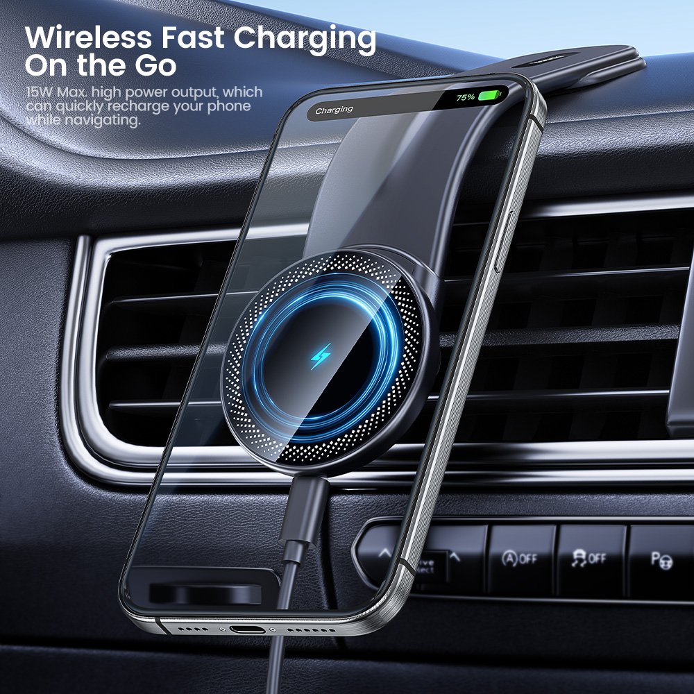 Toocki Top Fashion Car Phone Holder Wireless Charger Magnetic Wireless Charger Car Stand For Car Dashboard