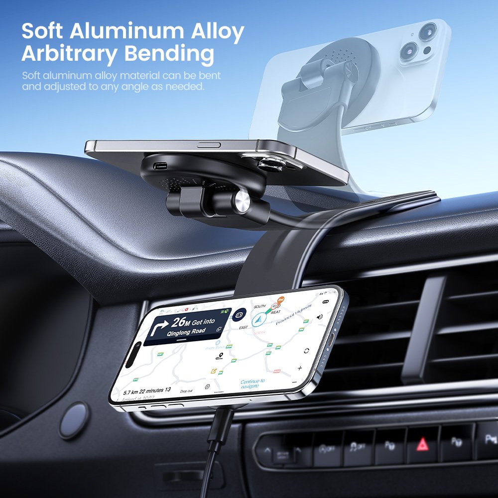 Toocki Top Fashion Car Phone Holder Wireless Charger Magnetic Wireless Charger Car Stand For Car Dashboard
