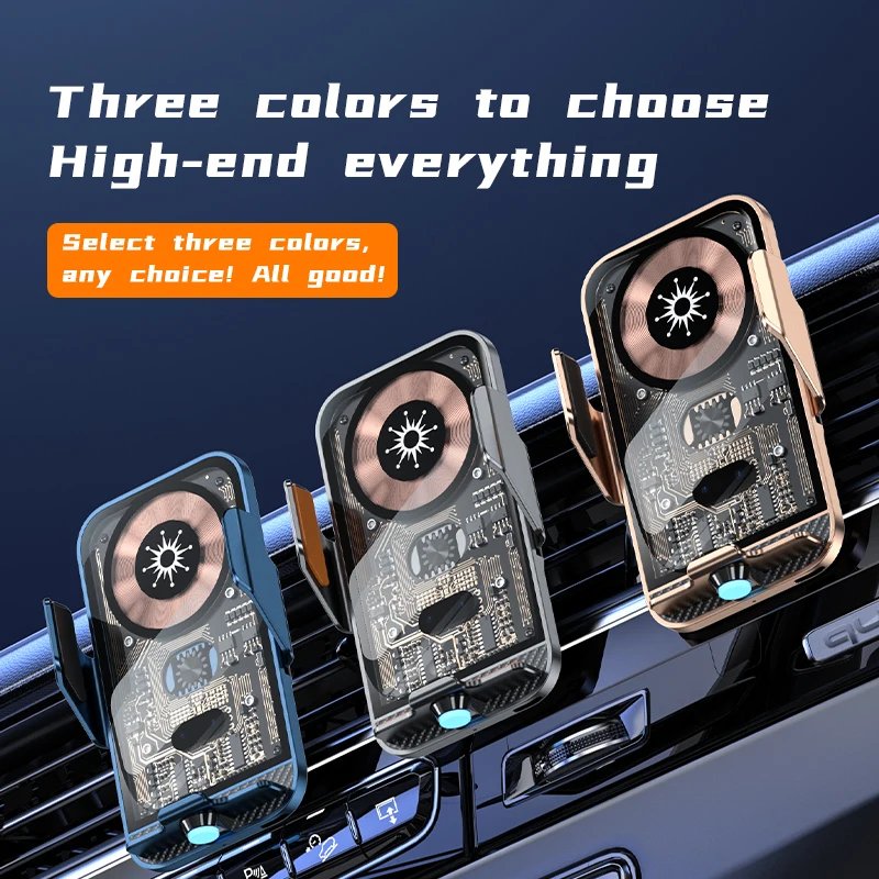 2024 New 15W Wireless Car Air Outlet Cell Phone Stand Holder Car Phone Holder Wireless Charger