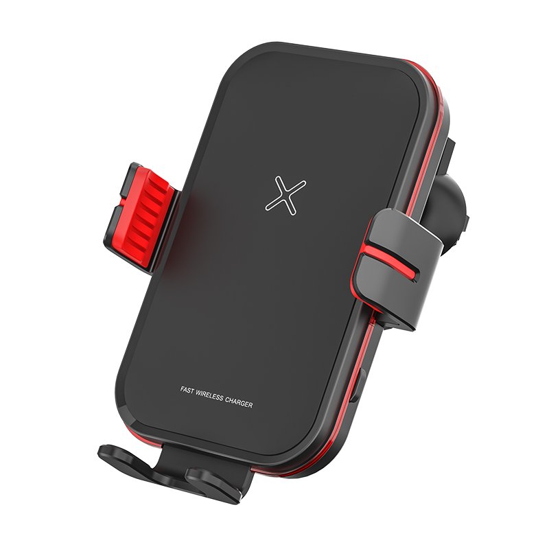 TKT Universal 15W Qi Fast Charging Wireless Car Charger Automatic Clamping Mount for 4.7-6.9 Inch Phones USB Port Holder