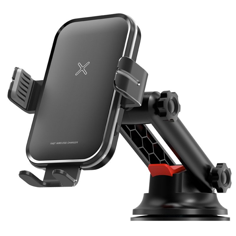 TKT Universal 15W Qi Fast Charging Wireless Car Charger Automatic Clamping Mount for 4.7-6.9 Inch Phones USB Port Holder