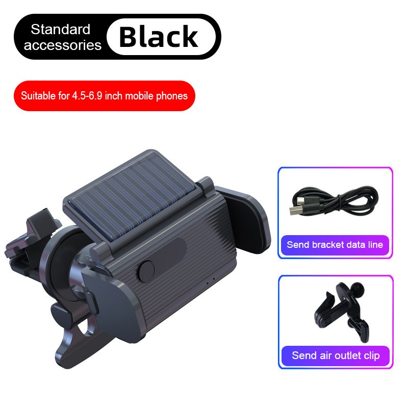 360 rotation mobile cell phone stand solar car charger for magnetic wireless car phone holder
