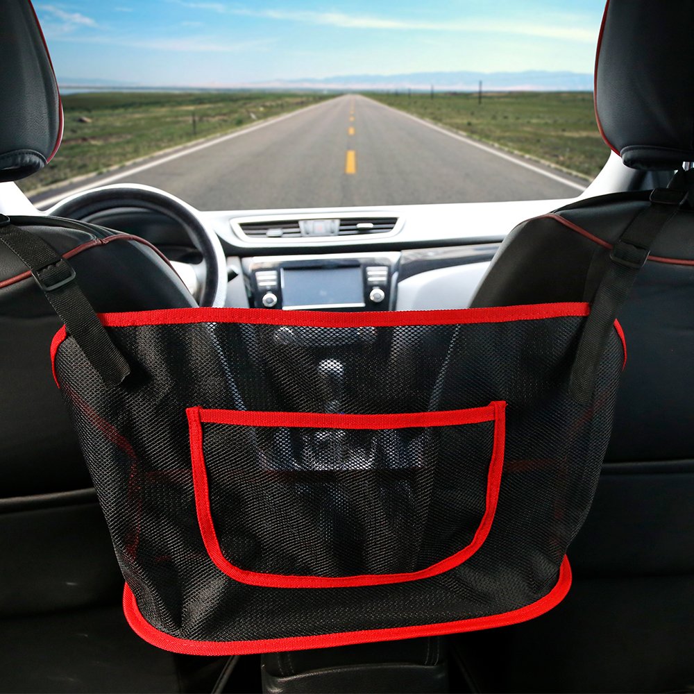 Car Interior Accessories Storage Bag Mesh Car Net Pocket Handbag Holder IN Pocket Organizers Between Front Seats