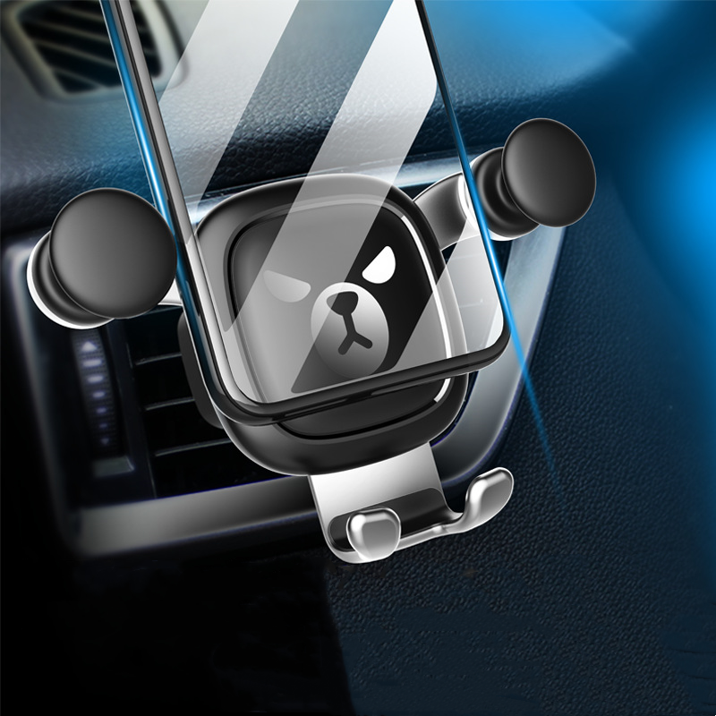 2024 new car phone holder automatic car vent phone mount gravity cartoon phone holder for car air vent