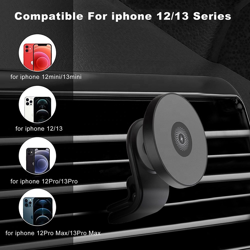 Fast Charging Magnet Air Vent Phone Holder Mount Stand Charger Station Magnetic Car Phone Holder Wireless Charger
