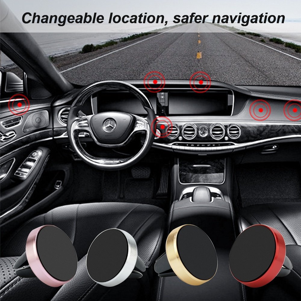 Strong Magnets Universal Air Vent Cell Phone Holder Easily Install Magnetic Phone Holder Mount for Car
