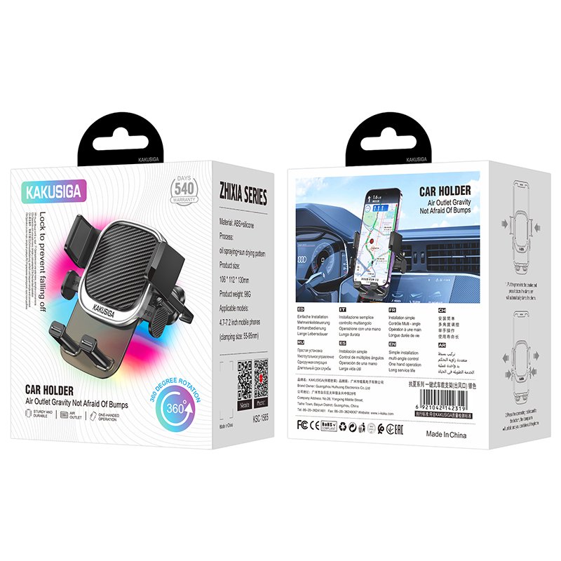 New Arrivals KAKUSIGA Car Phone Holder 360 Rotation Air Vent Universal Cell Phone Holder for Car