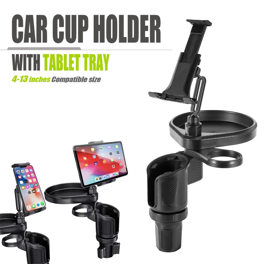 4 IN 1 Car tray water cup mobile phone stand Car navigation mobile phone stand can be rotated drinks coffee storage small table