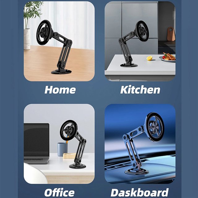 New magnetic car phone holder 360 rotation degree metal aluminum alloy stand phone holder 360 rotatable magnetic car for cars