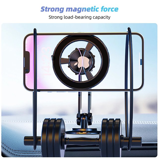 New magnetic car phone holder 360 rotation degree metal aluminum alloy stand phone holder 360 rotatable magnetic car for cars