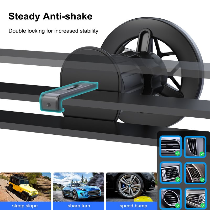 Customized Logo Car Smartphone Holder in Car Air Vent Clip Mount Cell Cellphone Stand Magnetic Car Mobile Phone Holder