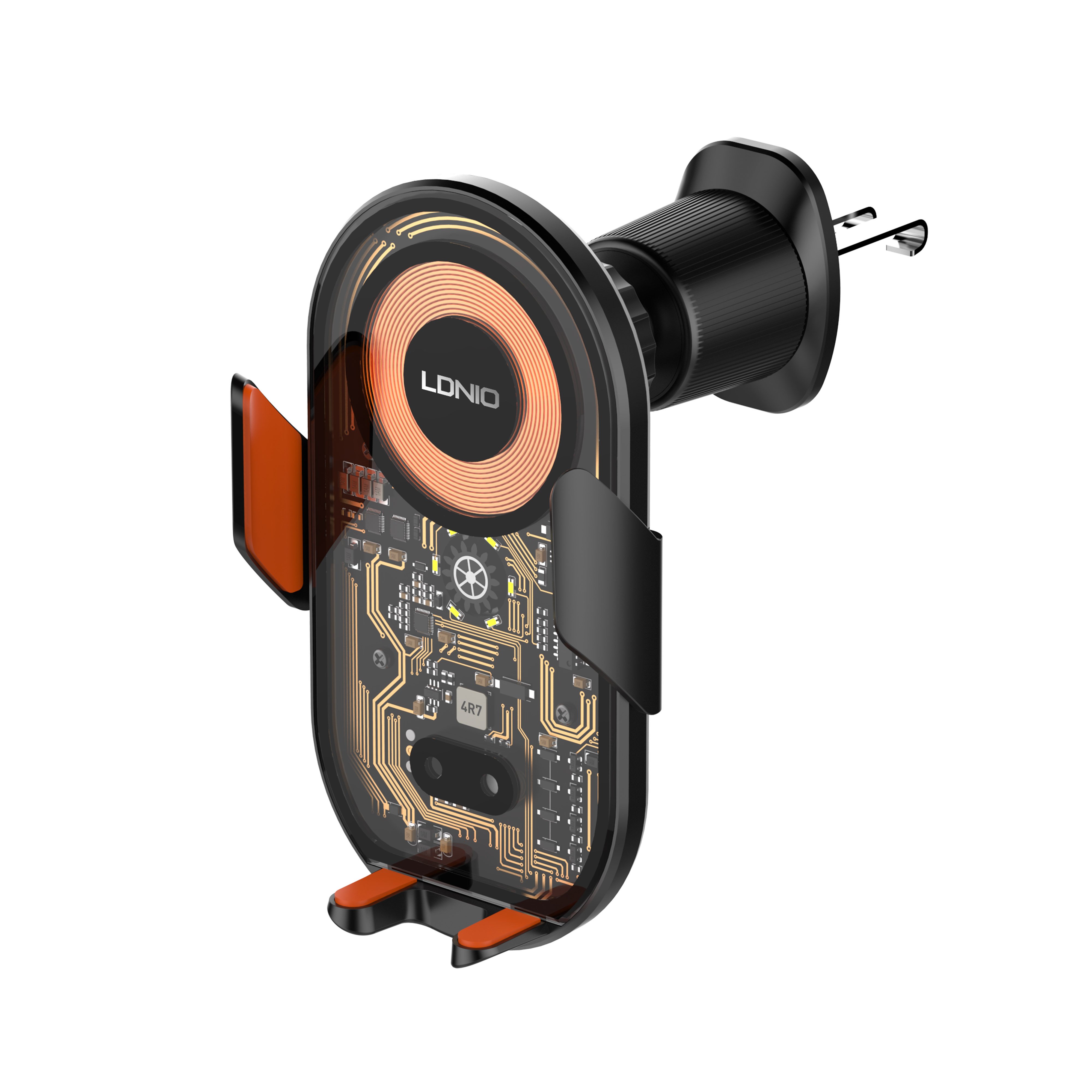 LDNIO MA30 OEM Type C Magnetic Car Phone Holder Infrared Sensor 15W Wireless Charging Car Mount Mobile Phone Car Holder