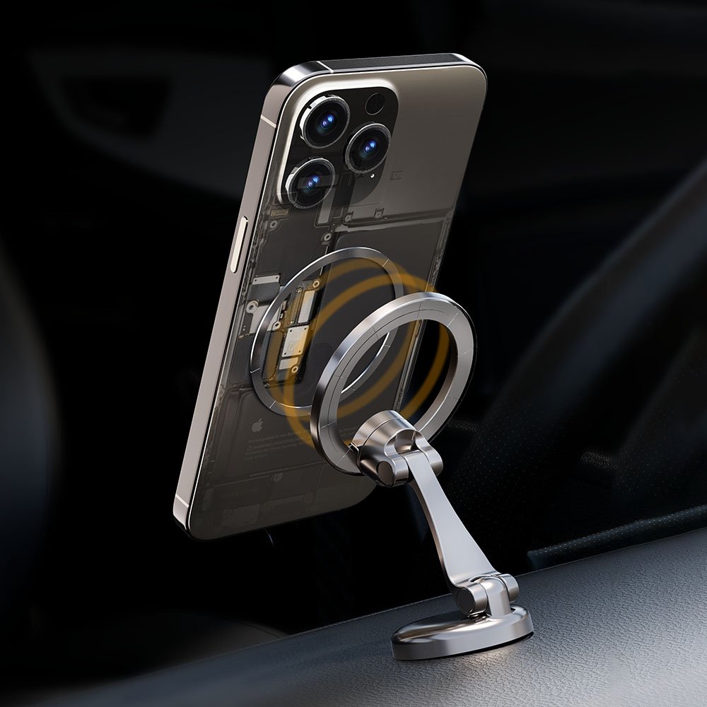 Universal Magnetic Car Phone Holder, [N55 Strong Magnet] Foldable Phone Holder Car Mount For All Phone Tablet PC