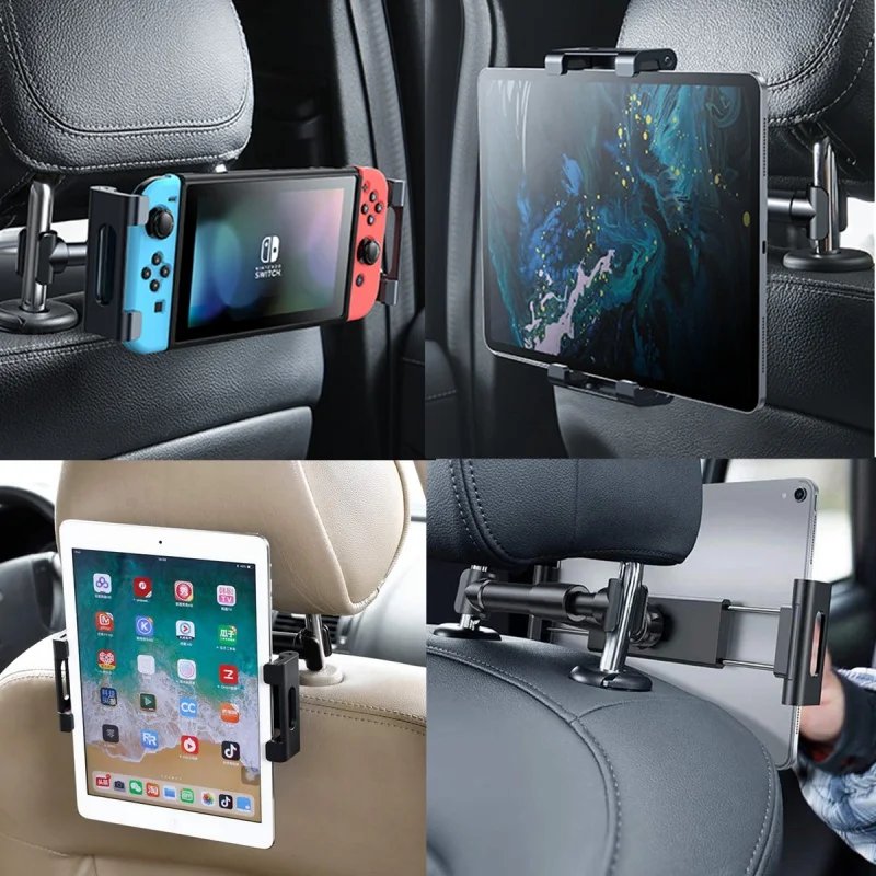 Waillynice Car Holder For 4.7-13 in Tablet & Phone Holder Back Seat Headrest Mounting Holder Accessories iPad Pro 12.9