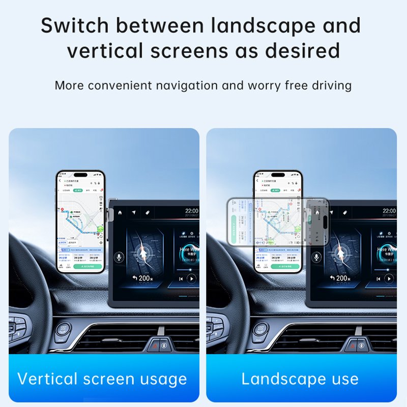 2024 New Products Magnetic Suction Car Holder Brackets Screen Protect Multiple Angle Variations 360 Rotation New Product Qi