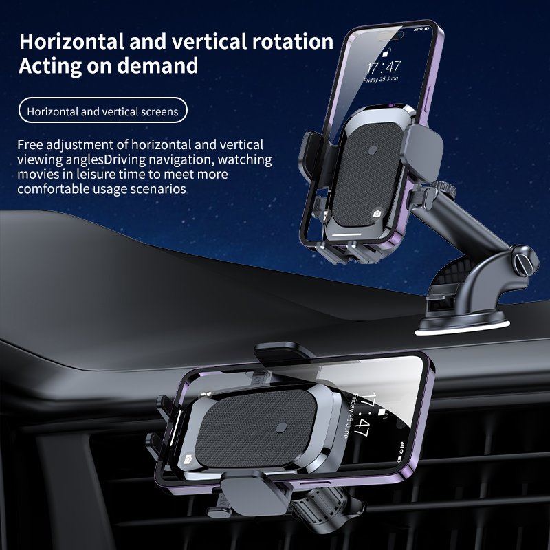 Factory Wholesale Telescopic Dashboard ABS Car Phone Holder Suction Cup Type with Adjustable Clip for Smartphone Use Cars Trucks
