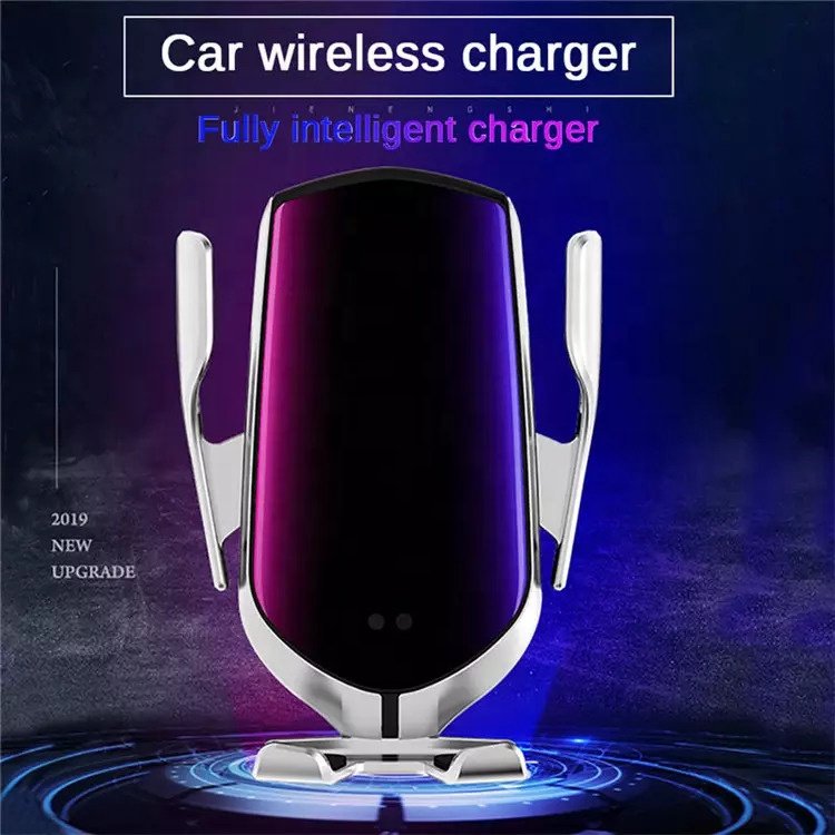 10W Smart sensor automatic clamping car phone holder wireless charger magnetic wireless car charger