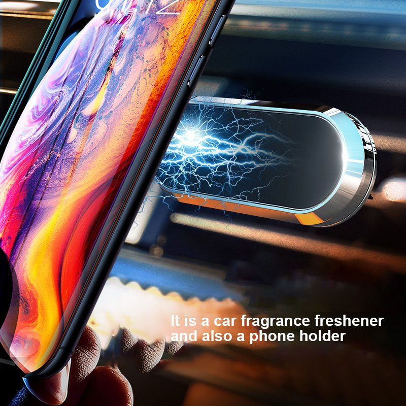 For iPhone For Samsung 2 In 1 Universal Car Air Vent Clip Fragrance Magnetic Phone Holder Perfume Car Air Fresheners Car