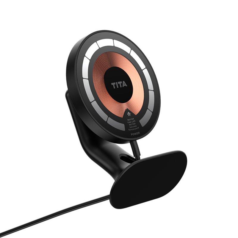 Wireless Car Mount Charger for Model 3 / Y Magnetic Phone Holder Fast Charging Cooling Fan Magnet Charger