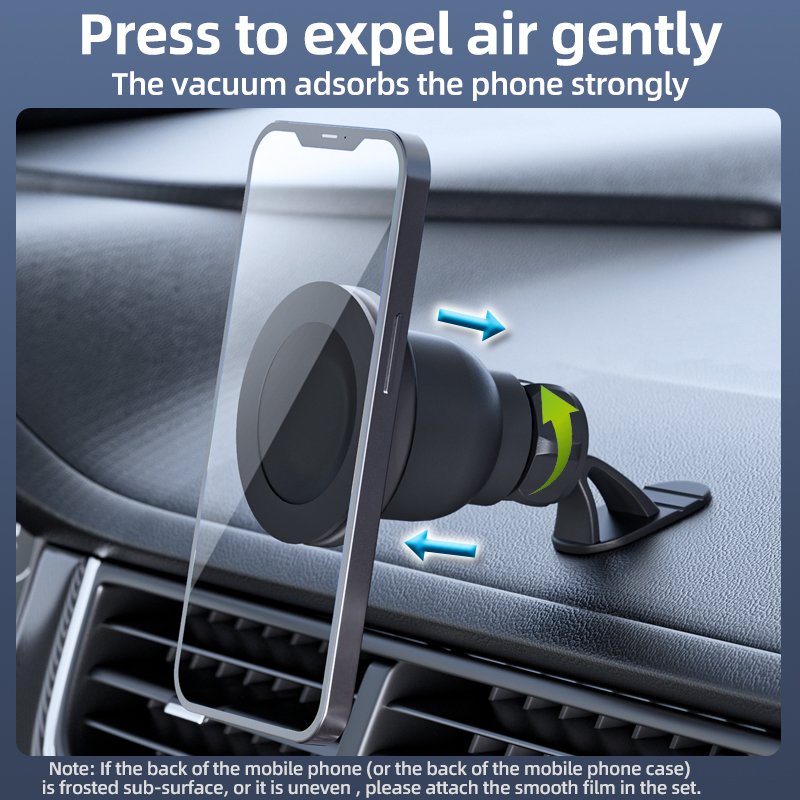 Portable Strong Vacuum Adsorption Mobile Phone Stand Car Air Vent Mount Holder adsorption 3M glue Flexible base car phone holder