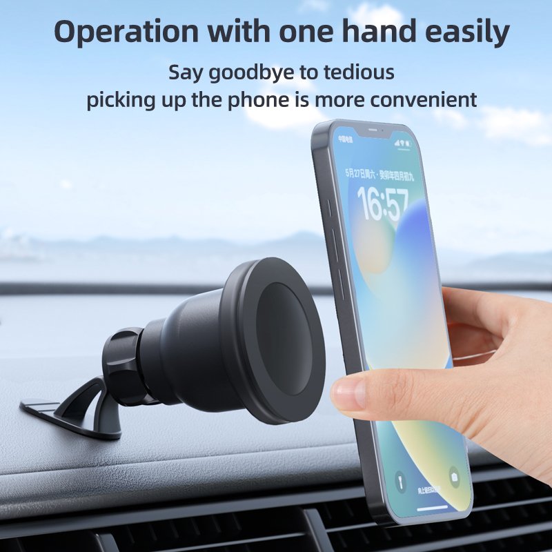Portable Strong Vacuum Adsorption Mobile Phone Stand Car Air Vent Mount Holder adsorption 3M glue Flexible base car phone holder