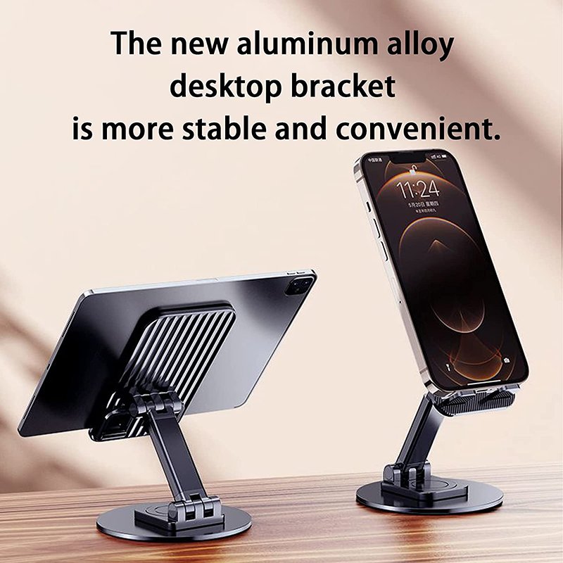 New design Portable Desktop Stand Mount Adjustable Foldable Support Table Alloy Metal 360 Rotating Aluminum Mobile Phone holder