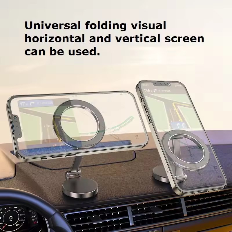top seller Dashboard magnetic Folding Phone Holder for Car 360 Rotation Strong Magnet Car Mount For iPhone 15