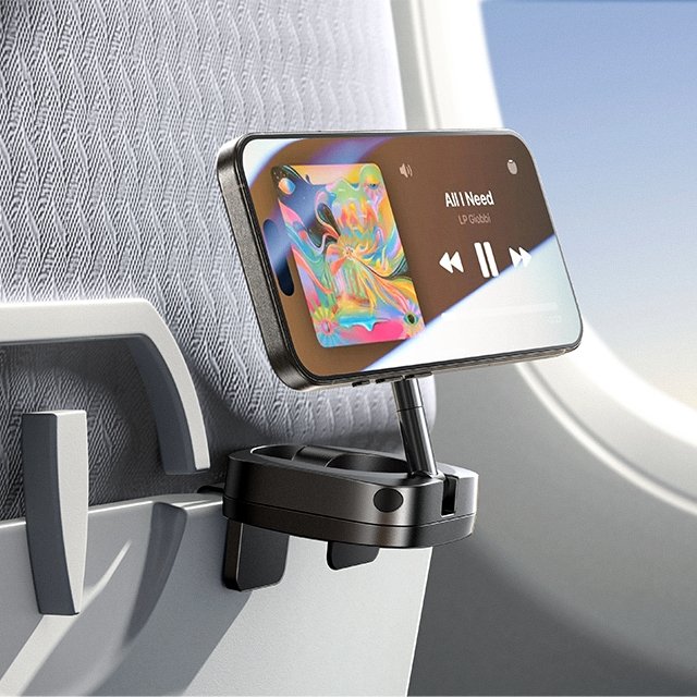 Desktop Stand Adjustable Portable Foldable Hands-Free Travel Mount Magnetic Car Airplane Phone Holder