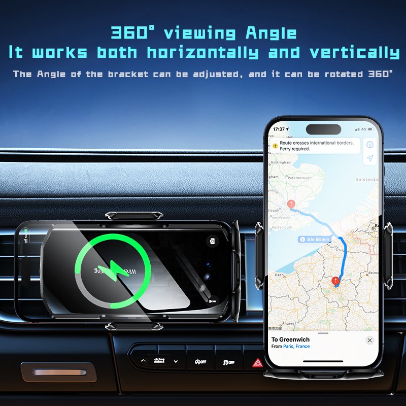 2024 Universal Magnetic Flex Car Phone Holder Wireless Car Charger Fast Charging Phone Holder Type