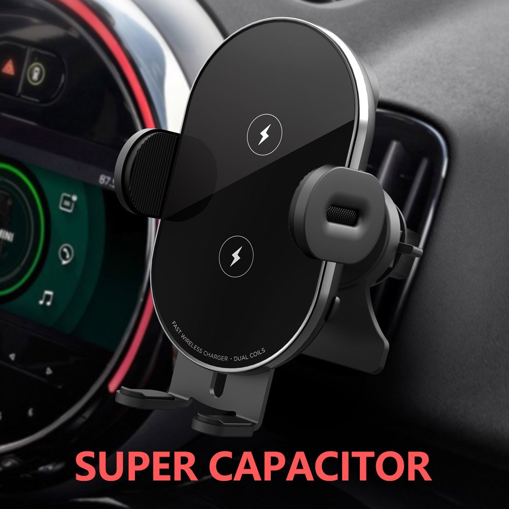 Best Selling Products 2024 Dual Coil 15w Wireless Charger Car Mount Mobile Phone Holder