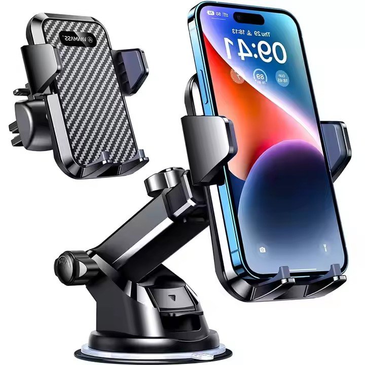 2024 Universal Large Truck Extended Suction Cup Type Car Holder Fixed Shockproof Mobile Phone Stand GPS Navigation Sucker Holder