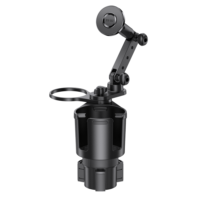 large 2 in 1 car cup holder extendable magsafing phone mount adjustable arm extendable base car cup holder