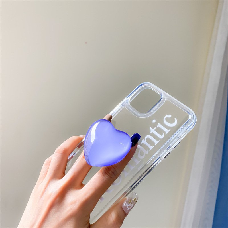 Best selling Glitter Bling Bling Core Shape Glass Mobile Accessories Phone Socket Grip cellphone stand Table phone Holder