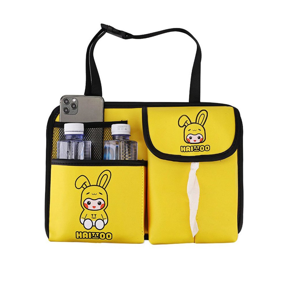 Support Oxford customization car organizer storage bag Pocket Holder car back seat organizer bag with tray