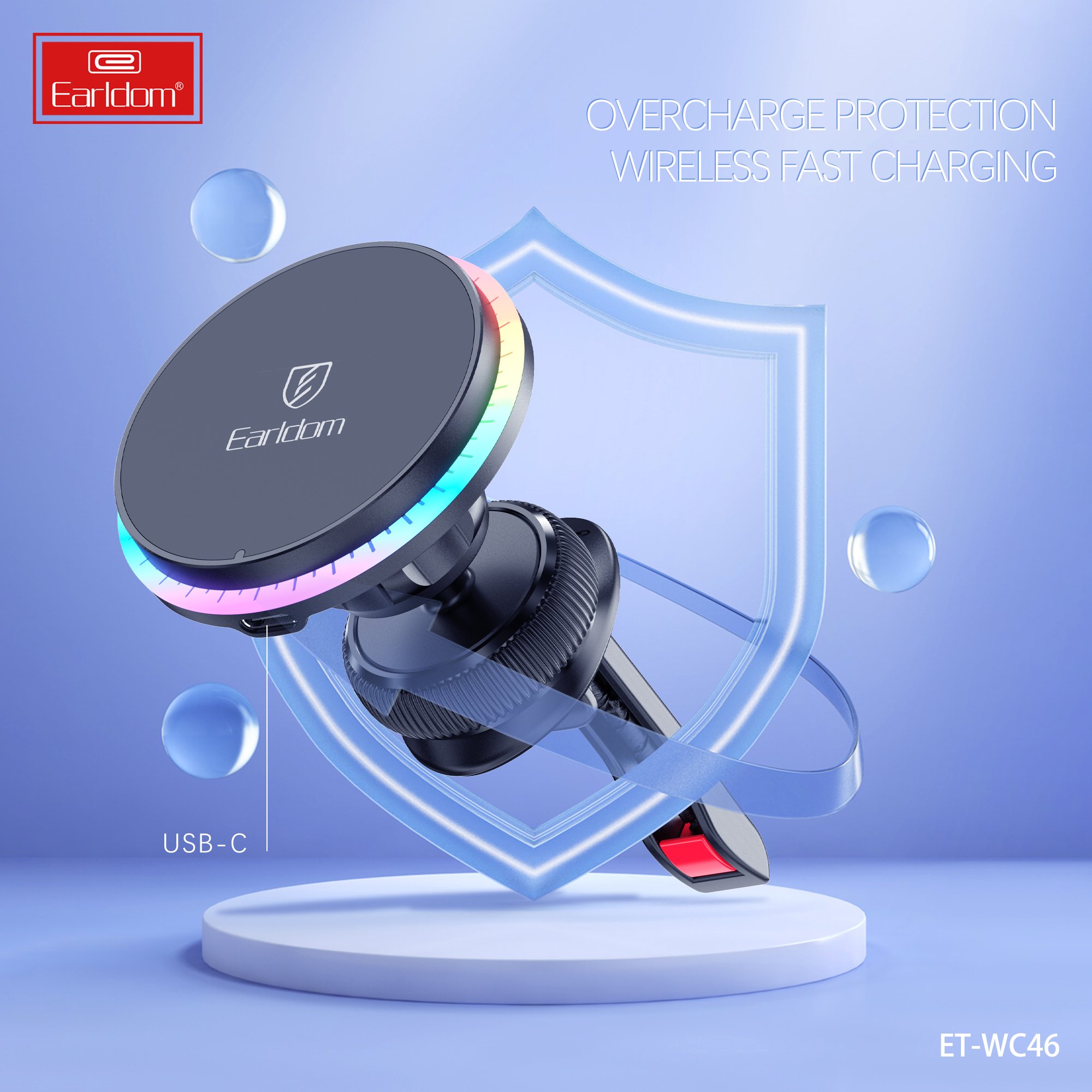 Earldom Wireless Charging Car Charger Phone Holder AIR VENT holder with Super strong magnetic attraction for iphones 15 pro max