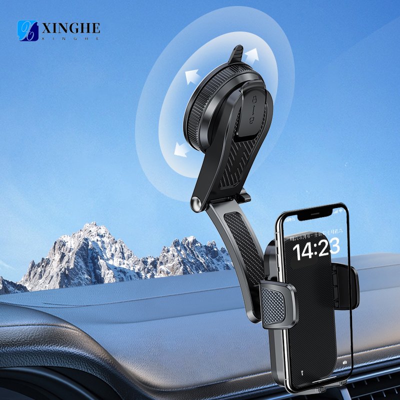Suction Cup Air Outlet Dashboard Mounted Rotatable Retractable Car Phone Holder
