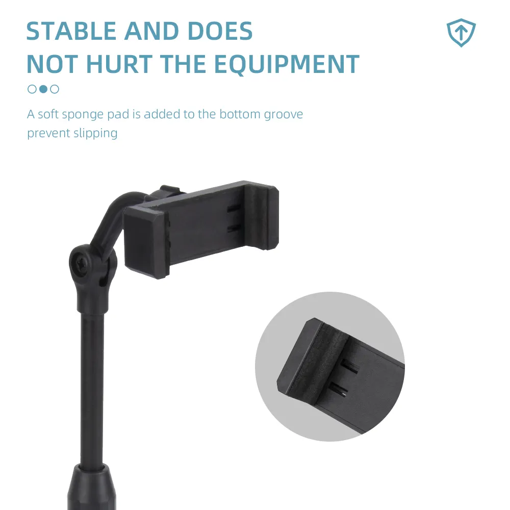 360 rotated desktop mobile phone holder stand for live streaming video round base smartphone stand for all mobile phone
