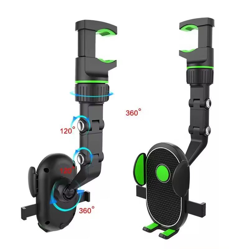 360 Degree Rotation Car Phone Holder Mount Stand For Dash Cam GPS Smartphone Bracket Universal Car Rearview Mirror Phone Holder