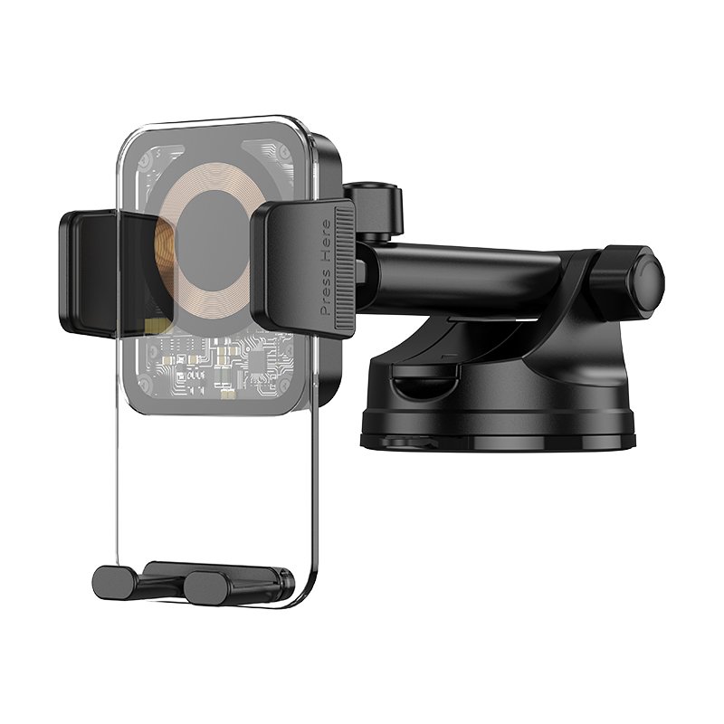 15W 2024 New Arrival Qi Car Wireless Charger 360 Degree Rotation Intelligent Fast Wireless Charging Car Mount Phone Holder