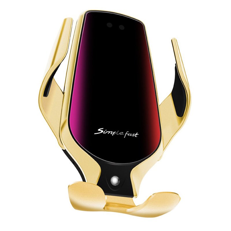 LVSHUO Smart Sensor Car Wireless Charger Infrared Auto-sens Air Vent Mount Smart Automatic Clamping Fast Wireless Car Charger