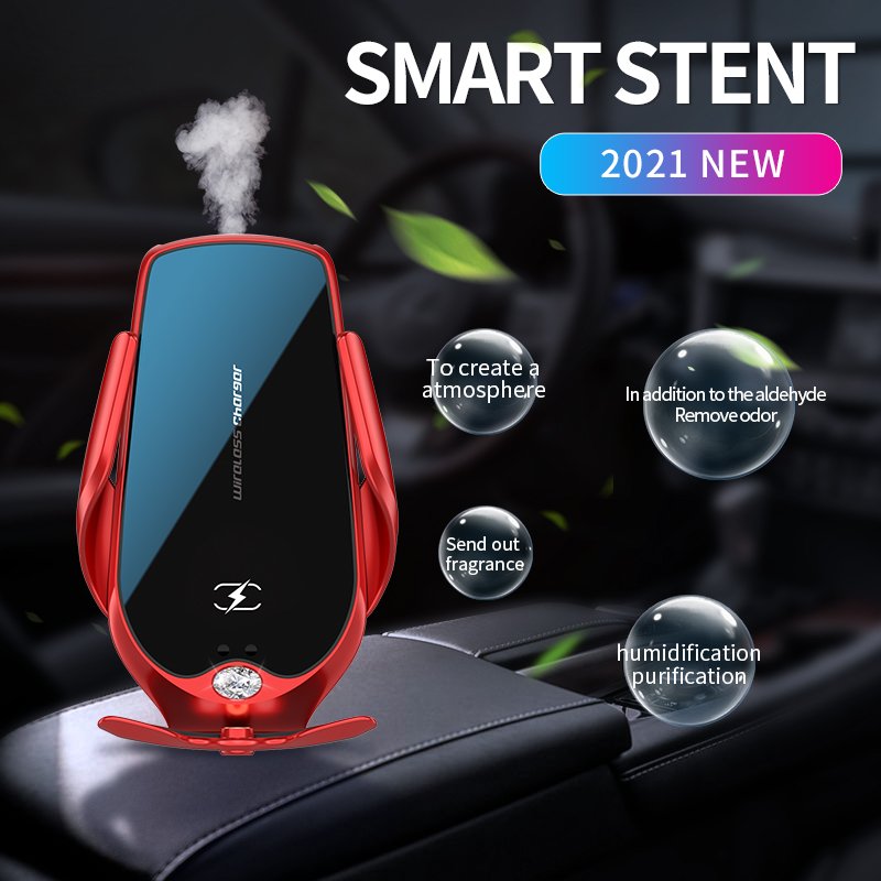 2024 New Products Smart Sensor Multi 360 Degree Mobile Phone Stand Bracket Car freshener Wireless Charger Holder Phone Holder