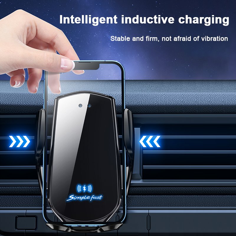 Universal Auto Clamping Car Wireless Charger For Iphone Samsung Huawei Gravity Car Phone Holder Stand Air Vent Mount Bracket