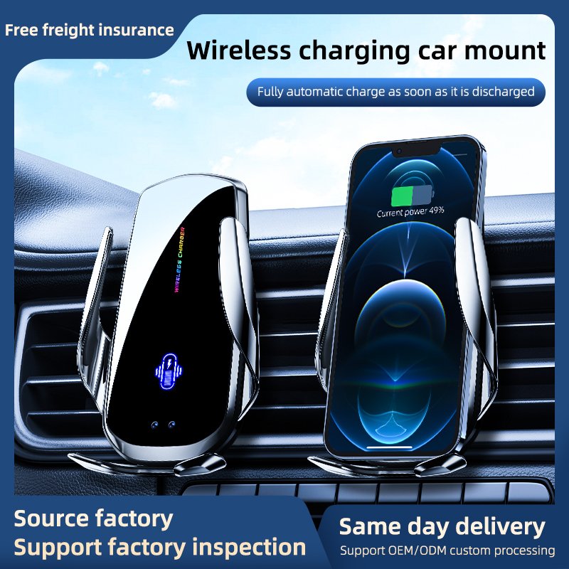 New Car Holder 15w Wireless Charging Car Phone Holder Auto Sensor Car Phone Mount