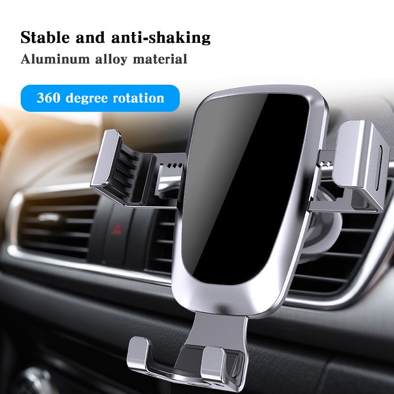 cantell Aluminium alloy Car Phone Holder 360 Rotation For Air Vent Dashboard Windshield Car Phone Mount